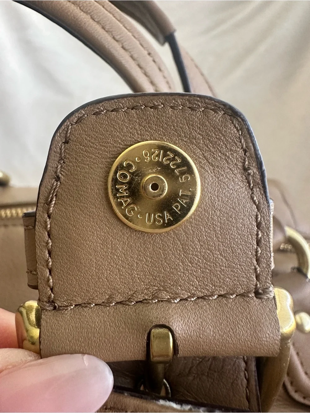 COACH Taupe Leather Cambell Docter Bag | Style Number: F24690